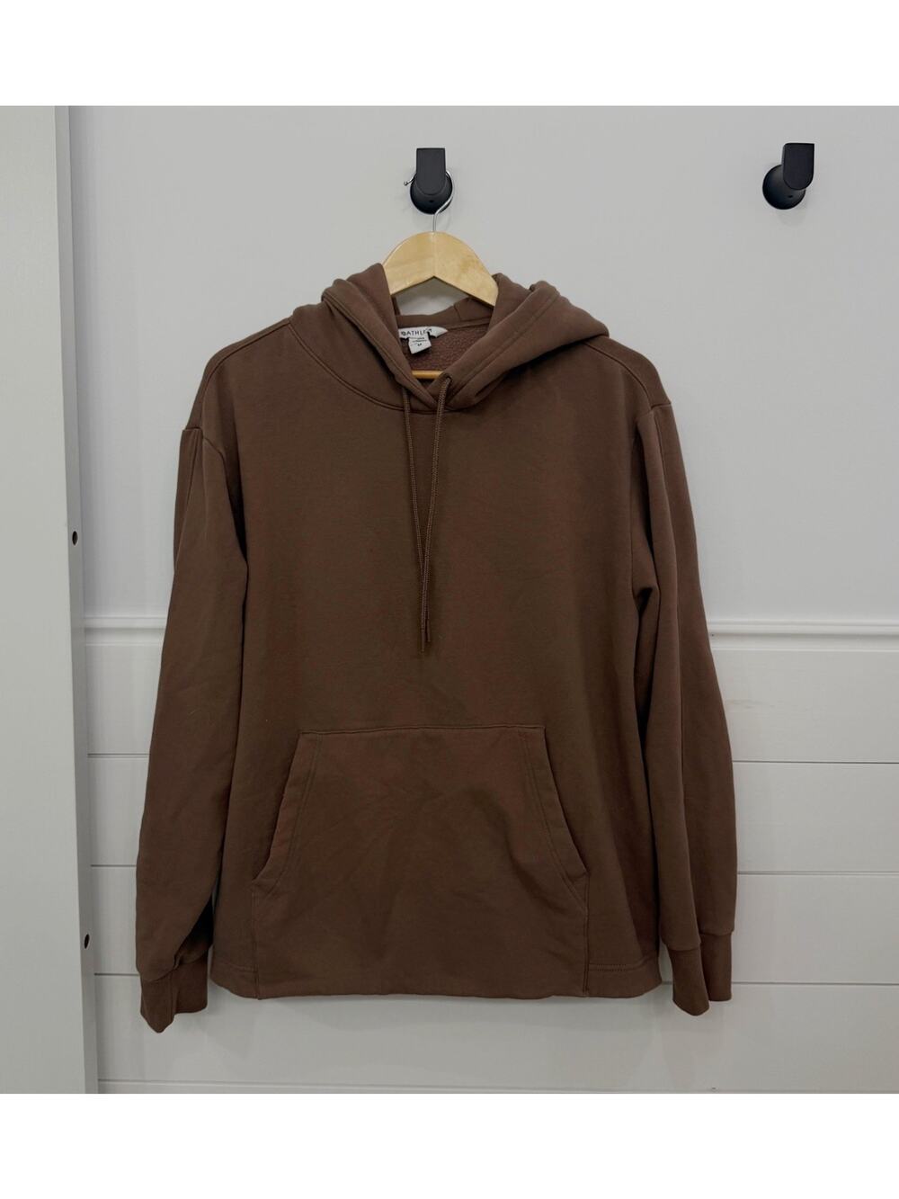 Women’s Athleta Retro plush Hoodie Sweatshirt Brown Size M